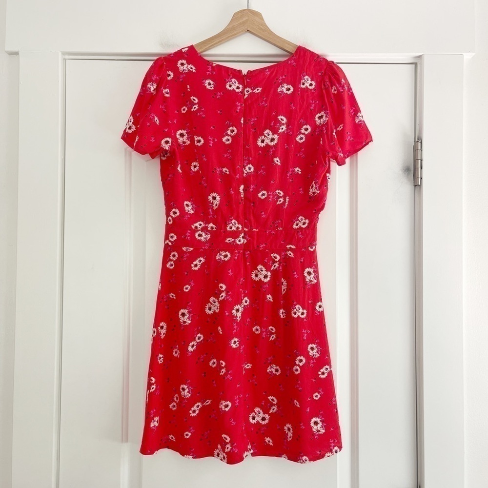 Francescas Carmena Bow Front Floral Mini Dress Red - S - Picture 4 of 5